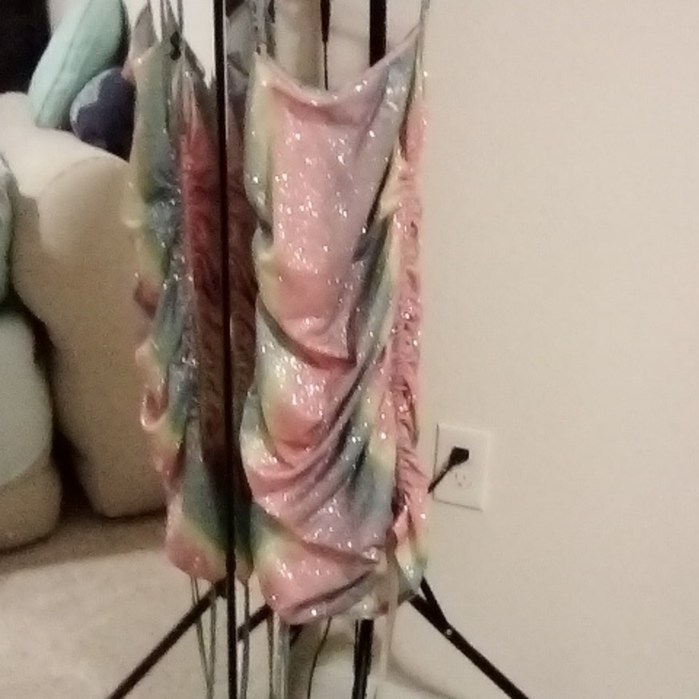 Sparkling colorful dress